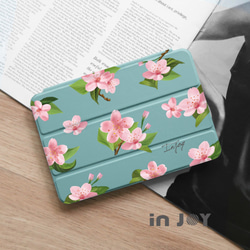 iPad case 12.9/Air4/iPad 9/mini 6 系列Smart cover皮革平板保護 浪漫櫻花氣息 第1張的照片