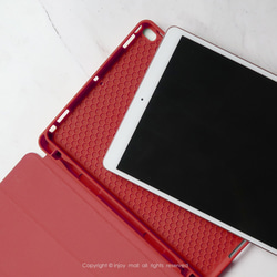 iPad case 12.9/Air4/iPad 8/mini 5 系列Smart cover皮革平板保護 初戀粉玫瑰 第4張的照片