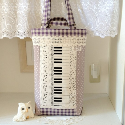 縦長レッスンバッグDかん付きピアニカケース