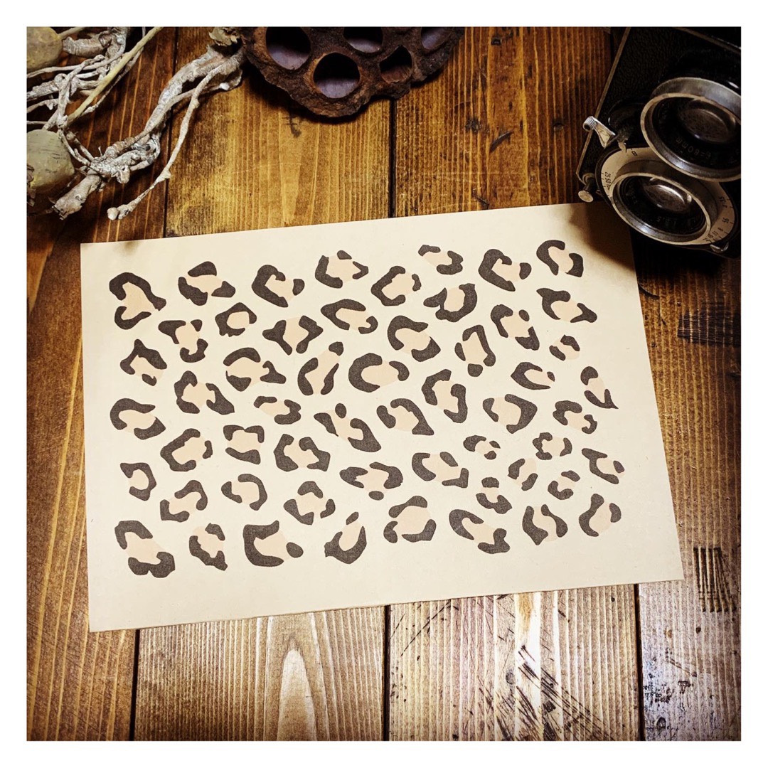 原画 色紙　ヒョウ 色紙　ヒョウ 原画