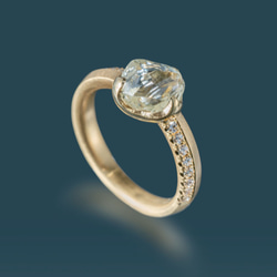 地金＊18金【ハーフエタニティリング 天然ダイヤモンド0.22ct】9号 11