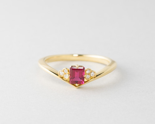 レッドベリル ティアラリング 指輪・リング CAHiER 通販 5651659