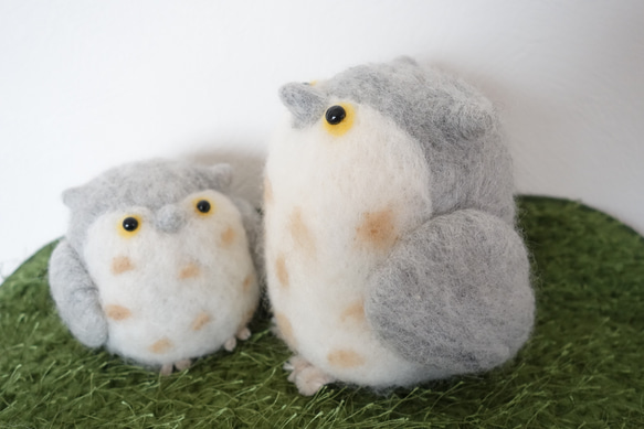 ふくろう 羊毛フェルト　felt owl 5枚目の画像