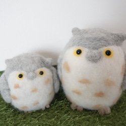 お父さんふくろう felt owl　　ふくろう（大） 2枚目の画像