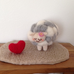 モコモコひつじ  felt  sheep 2枚目の画像