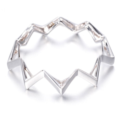 ダイヤモンドリング人格カップルリングダイヤモンドリング幾何学的な単純なプラチナリング男性と女性のリングプラチナリング幾何学的なリ 4枚目の画像