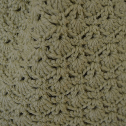 かぎ針編みのストール（松編み・グリーン） 5枚目の画像