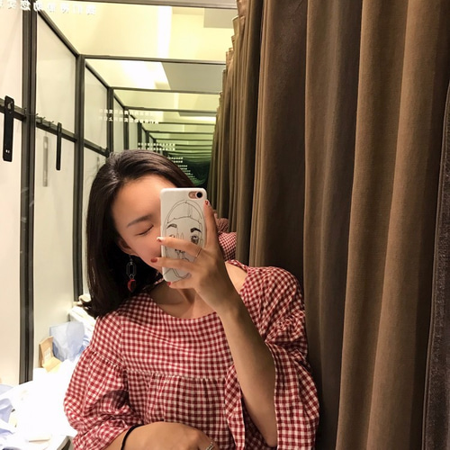 可愛いギャル少女ハートピンクアクリルチェーンイヤリング