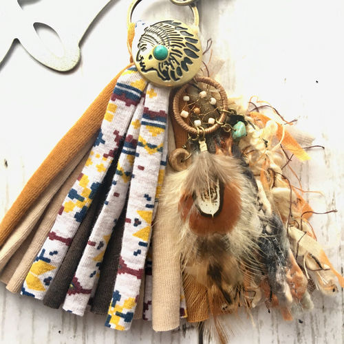 タッセルキーホルダー☆ネイティブ☆ドリームキャッチャー