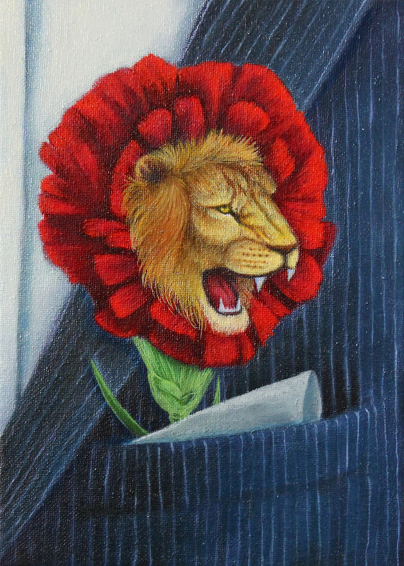 感情の花（ライオン） 絵画 大塚麻世 通販 488229｜Creema(クリーマ)