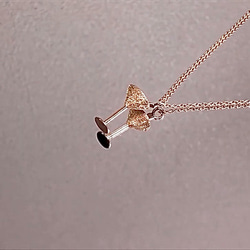スパークリングカクテル ペンダントネックレス スターダスト シルバーSV925 ピンクゴールドプレーテッド 7枚目の画像