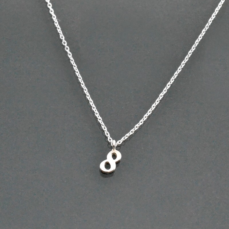 数字ナンバー『8』ペンダントネックレス スターリングシルバー