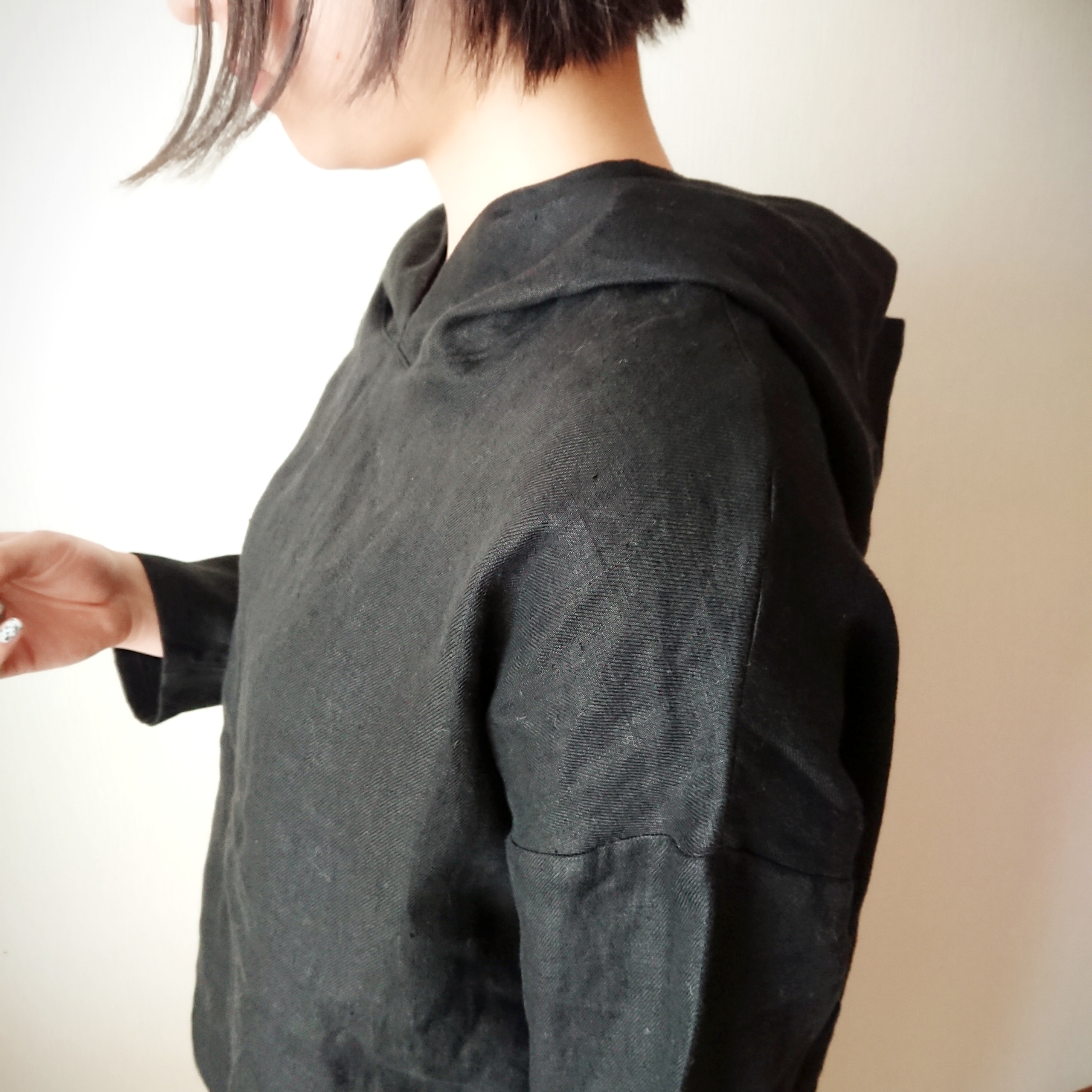 新色追加！5色から選べるリネンのパーカー☆麻100％☆フード付き☆再販×15〈受注制作〉