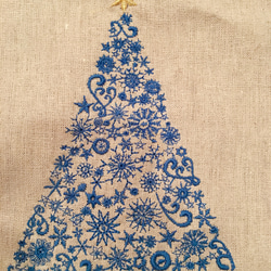 おから染 ランチョンマット クリスマスツリー柄 2枚目の画像