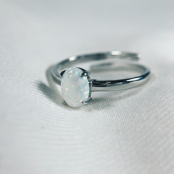 蛋白石調整戒【925銀】戒指 『仿舊 極簡 設計戒指』 第2張的照片