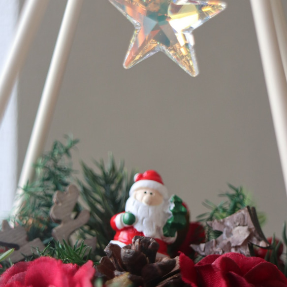 吊り下げても置いても♪クリスマスのテラリウム・サンキャッチャー（L） 4枚目の画像