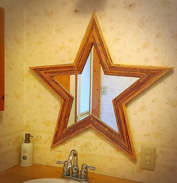 星奈 ドレッサー本体 星型ミラー（大）送料無料！ ドレッサー・ミラー・鏡台 kuroda