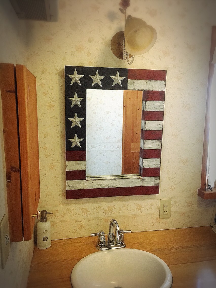アンティークミラー 星条旗