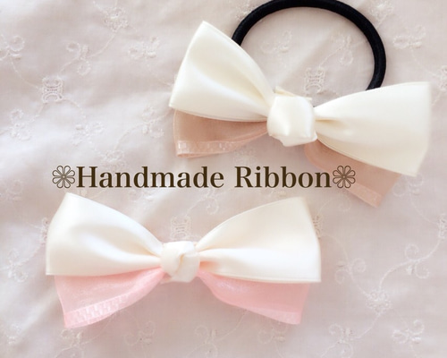 【再販】オーガンジーリボンヘアゴム ティンカーベル 再販】オーガンジーリボンヘアゴム ティンカーベル