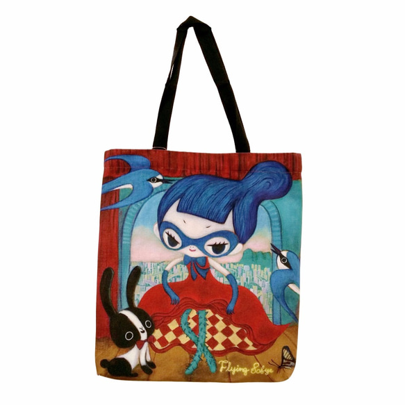 [ローズダンス]フライングソフィーのイラスト。厚くて丈夫なTotebag 1枚目の画像