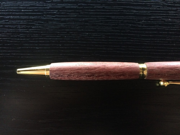 木製ボールペン パープルハート02 名入れ可 4枚目の画像