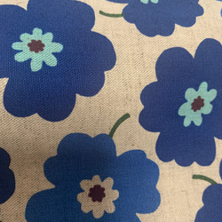 【送料無料】北欧風ミニトートバッグ◆花柄ブルー 8枚目の画像