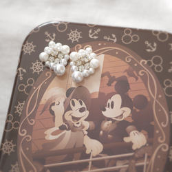 【特集掲載】Secret Mickey…♡　ピアス❈イヤリング201　　結婚式ディズニーウェディングブライダルパール上品 7枚目の画像