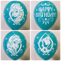 birthday princess frozenコンフェッティバルーン8個セット 4枚目の画像