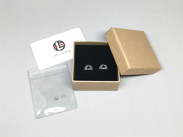 小燈籠・鏤空純銀耳針 / Little Lantern・sterling silver ear pins 第3張的照片