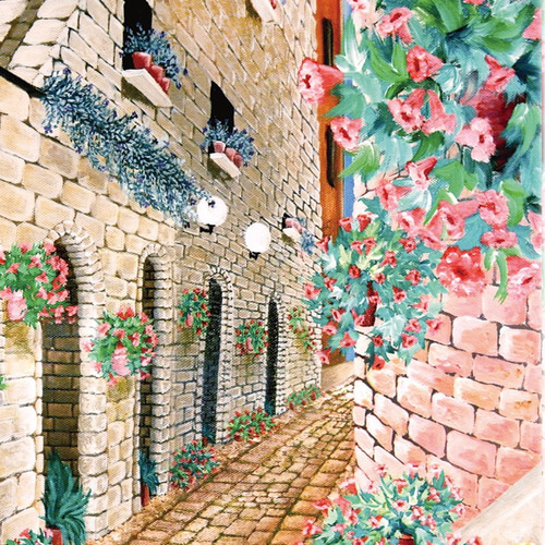 油絵/ 45 x 60 cm /石路〜アリー 絵画 Miu.Ch.Arts 通販 4298041