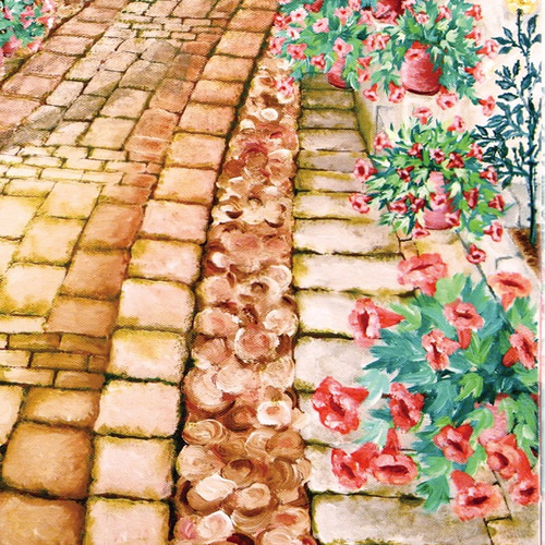 油絵/ 45 x 60 cm /石路〜アリー 絵画 Miu.Ch.Arts 通販 4298041
