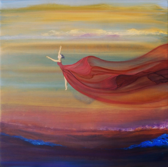 油畫~大地的舞者~Land Dancer  60 x 60 cm X 3 第2張的照片