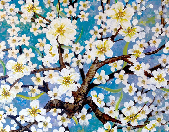 白梅 ~White Plum Blossom / 油畫Oil Plainting / 91.5 x 60.5cm 第3張的照片