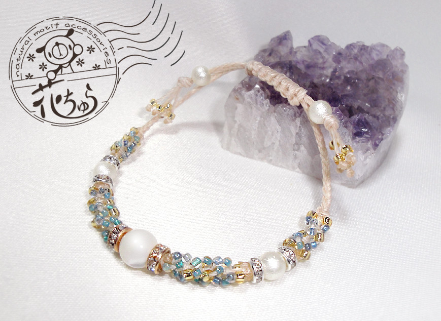 めげ様　おまとめ品　デザインブレスレット k18 18金 4面 ダイヤモンドカット アズキデザイン ブレスレット