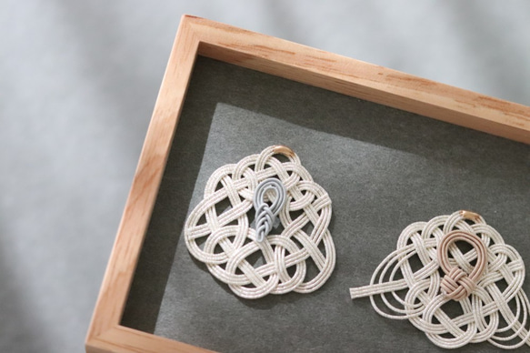 水引で結ぶ 雛のフレーム（桃の節句） 2枚目の画像