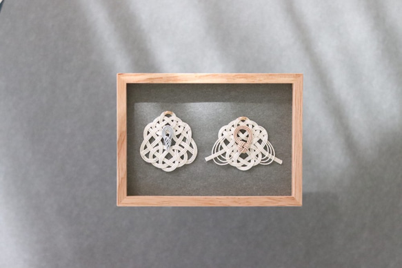 水引で結ぶ 雛のフレーム（桃の節句） 1枚目の画像