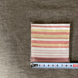 ★送料無料★日本製西陣織正絹帯地コースター(縞) 3枚目の画像