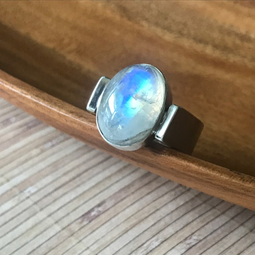 ブルー ムーンストーン スターリングシルバー ハンドメイド