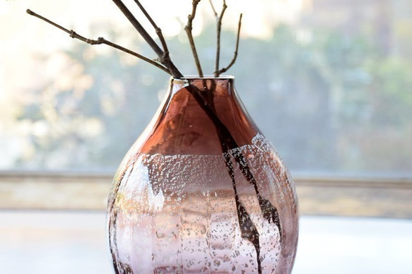 銀箔モールド花瓶~tea~ 3枚目の画像