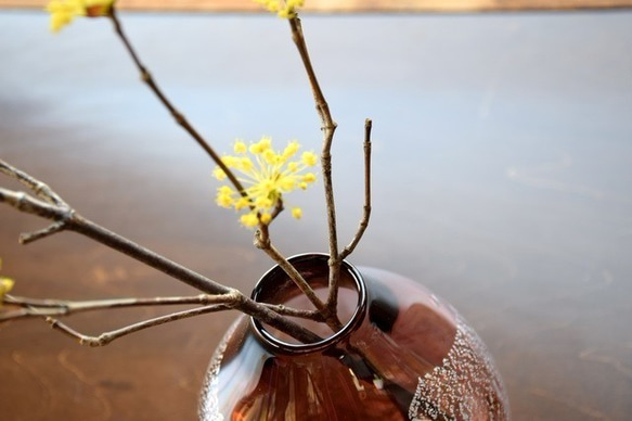 銀箔モールド花瓶~tea~ 4枚目の画像