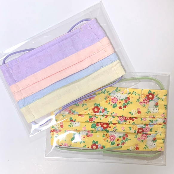 【ぼくねんさま♡専用商品】プリーツ入り/大人用/ガーゼ/ノーズワイヤー入/クラリス 2枚目の画像