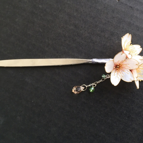 桜の簪【受注製作のご案内ページ】 桜 かんざし ディップアート