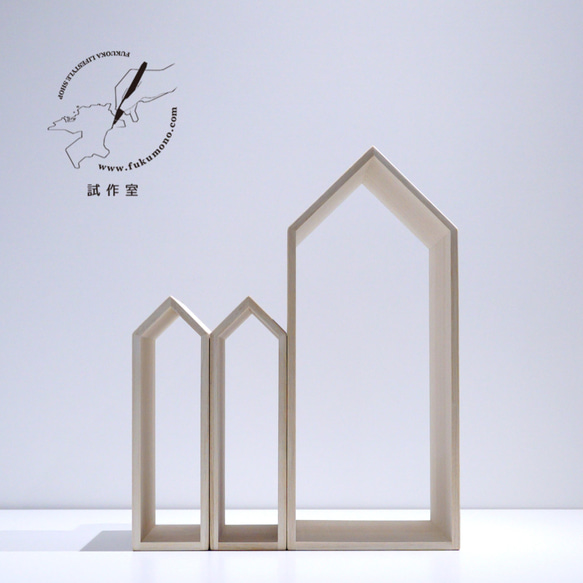 ブックハウス end / 桐のブックエンド 2枚目の画像