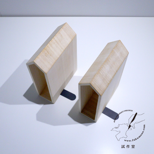 ブックハウス end / 桐のブックエンド 4枚目の画像