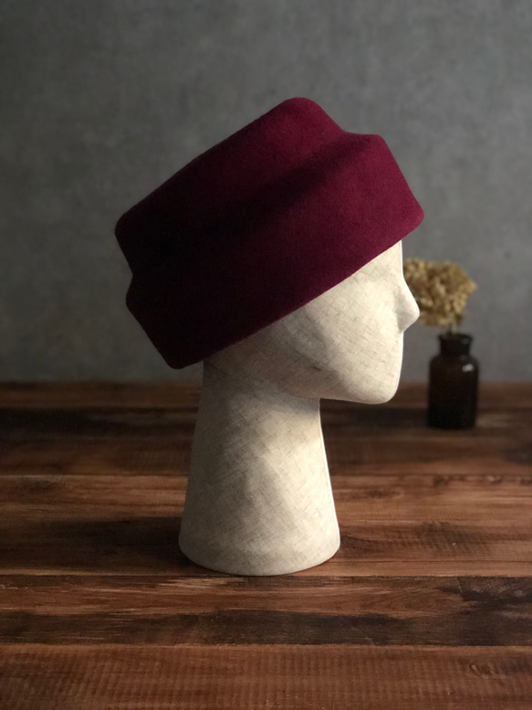 Switch beret/velour/raspberry 3枚目の画像