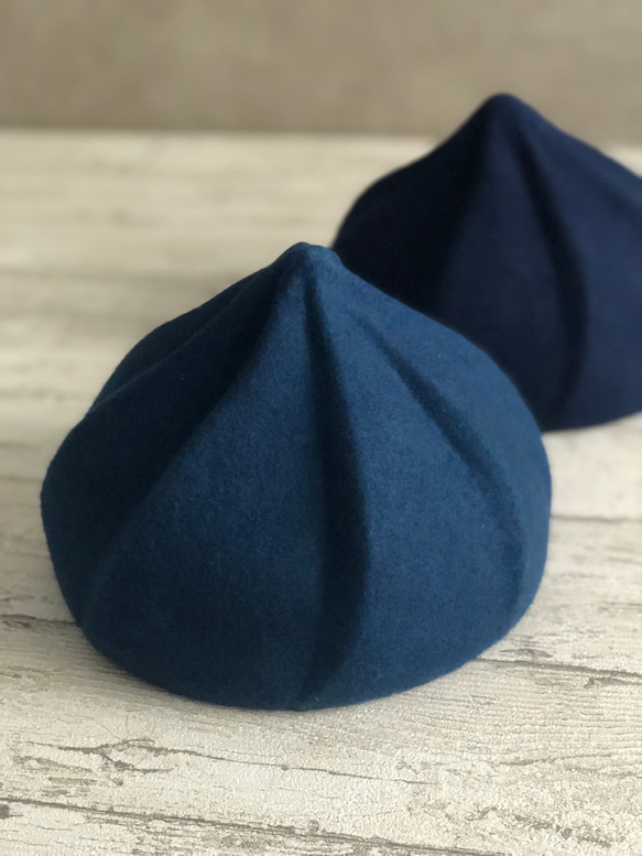 Whip beret/藍染/blue 1枚目の画像