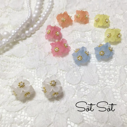 flower bouquet earring 1枚目の画像