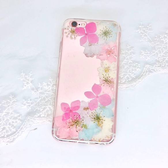 押し花ケース Galaxy/Xperia iPhone スマホケース・カバー Flower 通販 