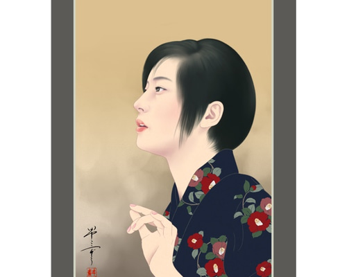 春告草（美人画・A2サイズ） 0_c230adcec1611eeda55d057bd13e