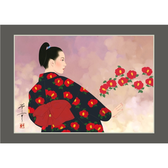 五弁の舞（美人画・A2サイズ） 五弁の舞（美人画・A2サイズ） 絵画 美しき艶めき 通販 3876539